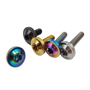 Tornillos de Cabeza Hexagonal de Titanio GR5 Anodizados con Rosca Fina Métrica M4 M5 para Motocicletas y Bicicletas - Product Image 3