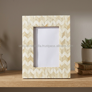 Exquisite Handmade <b>6x4</b> MDF Bone Inlay Classic Geometric Photo <b>Frame</b> Artistic Craft Vintage Decor Living Room Picture Display - Product Image 1