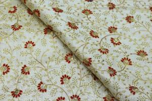 Tela Tejida de Seda Cruda de Poliéster de Alta Calidad, Ligera y Transpirable, con Diseño Floral Geométrico Abstracto para Confección de Ropa y Textiles para el Hogar - Product Image 2