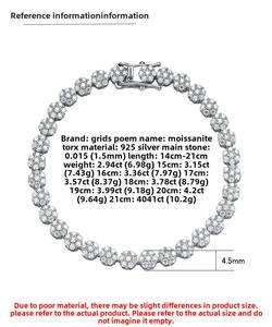 Bracelet de créateur polyvalent en forme de fleur de prunier en argent 925 avec moissanite - Product Image 2