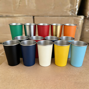 Vaso Negro para Vino con Logotipo Personalizado, 16oz, Acero Inoxidable Americano, Vasos Rojos para Fiestas, Juego de Beber, Cerveza, 500ml, Vasos Personalizados para Eventos - Product Image 1