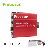 Convertisseur Onduleur Solaire à Onde Sinusoïdale Modifiée Pretiosus 1000W, 12V/24V/48V CC vers 110V/220V CA pour Usage Domestique