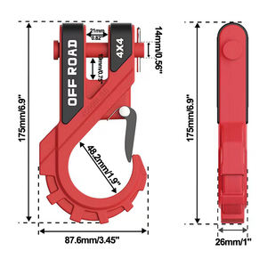 <span class=keywords><strong>Attelage</strong></span> de <span class=keywords><strong>remorque</strong></span> robuste de 3/8 pouces avec protecteur en caoutchouc <span class=keywords><strong>pour</strong></span> crochets de remorquage arrière ATV RV et corde synthétique - Product Image 2
