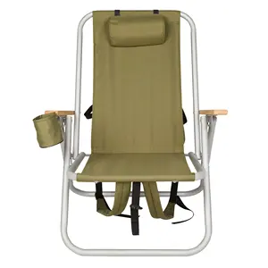 야외 낚시를 위한 쿨러 피크닉 가방이있는 맞춤형 접이식 캠핑 의자 의자, 맞춤형 로고가있는 여행 해변 바베큐/