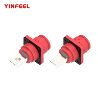 Barre de cuivre 200A avec filetage M6, borne de connexion rapide en cuivre massif, boulon de borne de batterie robuste pour onduleur solaire et stockage d'énergie pour véhicules électriques