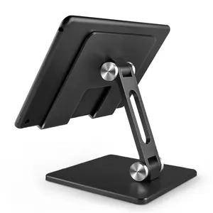 מתכת שולחן העבודה tablet מחזיק אוניברסלי מתקפל Tablet Stand אפור מתכוונן מחזיק