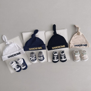 Sombrero de bebé de primavera y otoño, calcetines, gorro de dibujos animados neonatal e infantil, gorro y sombrero de cubo para niños y niñas para el <span class=keywords><strong>verano</strong></span> - Product Image 1