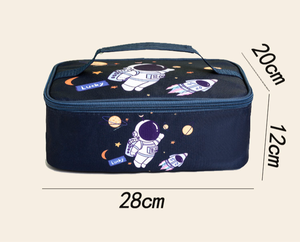 Sac à bento isolé de dessin animé Les étudiants apportent une boîte à lunch Sac fourre-tout Sac à lunch rectangulaire en aluminium - Product Image 6