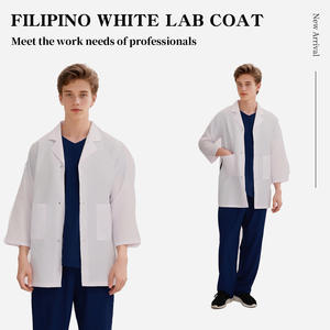 Camice a Maniche Lunghe Spesso per Medici, Uniforme da Lavoro per Clinica Veterinaria, Oftalmologo, Infermiere - Product Image 1