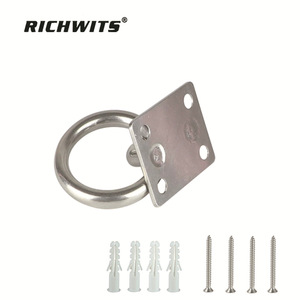 Stainless Steel Door Buckle With <b>Ring</b> Boat Safety Fixing <b>Plate</b> Base Durable Metal Hardware - Product Image 4