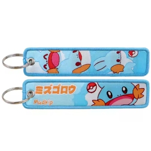 Anime <span class=keywords><strong>Pikachu</strong></span> Jet Tags Broderie Porte-clés Rechargeable Nouveau Hot Selling Cartoon Printed Keychain Bag Hanging Woven Technique - Product Image 2