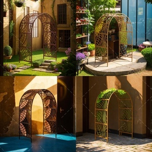Arche de jardin en métal avec nouveau design Arches de jardin en <span class=keywords><strong>fer</strong></span> enduit de poudre noire Treillis de <span class=keywords><strong>tonnelle</strong></span> en <span class=keywords><strong>fer</strong></span> pour pelouse de jardin - Product Image 6
