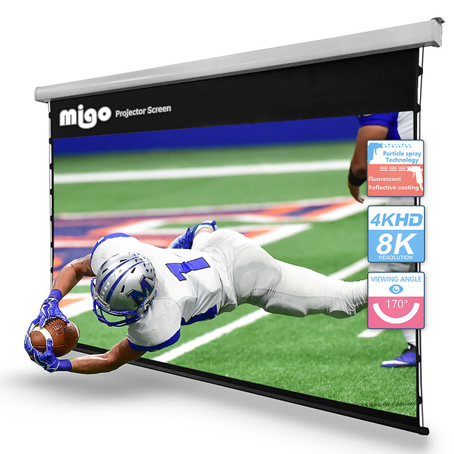 100 120 150inch Motorized Tab Tension ALR Projector Screen