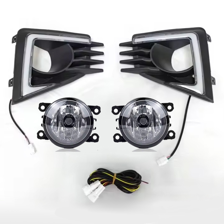 Juego De 2 Embellecedores De Luces Antiniebla Para BMW 328 Sedán 2012-2015 - Color Negro Texturizado
