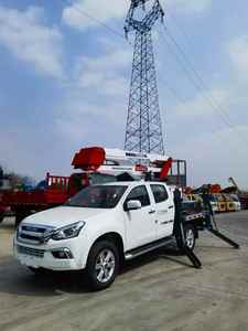 Manlift ad alta quota azionare il camioncino elettrico della piattaforma di lavoro aerea dal vivo - Product Image 2