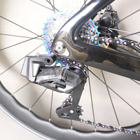 Vélo de route complet montage plat frein à disque cadre en carbone roues haut de roue EDS-2 * 12S changement électronique TT-X80 de peinture de vélo