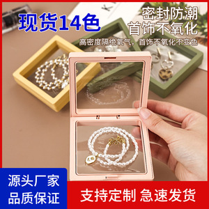 Jewelry Display Box Transparent Floating Storage For Bracelet Necklace Hair Accessories Anti Oxidation Dustproof Black White - Product Image 4