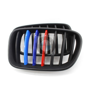 Parrilla Tricolor Negra Mate para BMW X3 X4 F25 F26, Parachoques de Plástico ABS para Mejora y Reequipamiento - Product Image 1