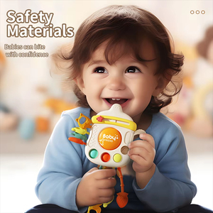2024 New Montessori giáo dục kéo chuỗi Đồ chơi bé lắc chai hình dạng câu đố appeased đồ chơi cho 2 để 4 năm làm bằng Silicone - Product Image 2