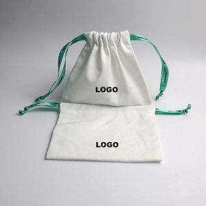 Sac à bijoux en toile de coton doux et petit, avec cordon de serrage, prix d'usine, personnalisable - Product Image 5