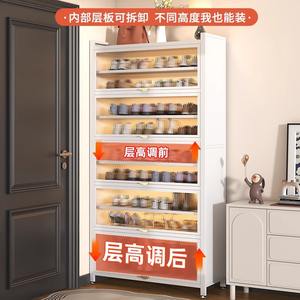 Meuble à chaussures en acier multi-niveaux grande capacité anti-poussière avec porte relevable pour entrée de maison - Product Image 3