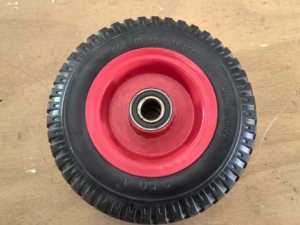 Pneu et roue de brouette pneumatique en caoutchouc de 10 à 16 pouces, sans chambre à air, avec une capacité de charge de 200 kg, pour chariot, tondeuse à gazon, chariot à main - Product Image 2