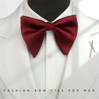 High-End-Männer Big Horn Fliege Koreanischer Stil Elegante übergroße Fliege für Männer Bräutigam Hochzeit Anzug Shirt
