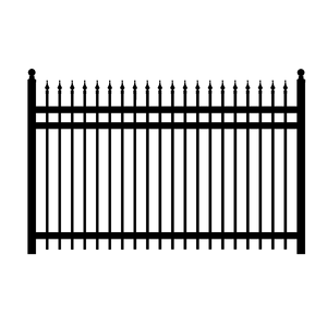 Panel de Cerca Metálica Moderna de Hierro Forjado para Exteriores, de 6 a 8 Pies de Altura, con Punta Puntiaguda Pintada, Resistente a la Oxidación, Rectangular, para Uso Residencial - Product Image 1