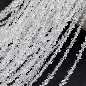 Perle di Quarzo Diamante Herkimer, Cristalli Irregolari a Doppia Terminazione Naturali per Creazione di Gioielli, (1-4)x(4-6)mm, 38cm 15" - Product Image 6