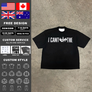Camiseta con Logotipo Personalizado, Estilo Vintage, Oversize, para Hombre, Impresión DTG, Alta Calidad, 100% Algodón Grueso, Diseño Gráfico - Product Image 2