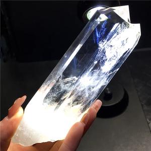 Torre della bacchetta di energia di cristallo dell'ago blu del punto del quarzo trasparente della piuma di angelo blu naturale per la decorazione - Product Image 6