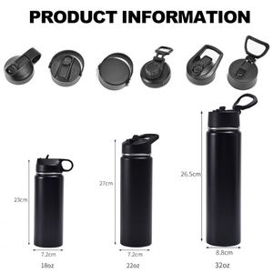 Custom Logo Stainless Steel Sports Water Bottle Wholesale <b>Large</b> Capacity Wide Mouth Insulated Cup Portable Outdoor Water Cup - Product Image 4