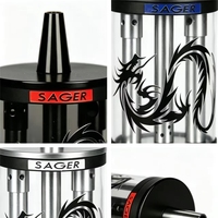 Kit Chicha Portable d'Extérieur Lyu, Design Givré Miroir, en Alliage d'Aluminium Durable, Écologique, Prise Japonaise, 1 Tuyau, Coffret Cadeau