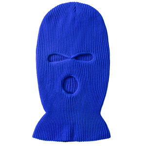 Gorro de Invierno de Punto Acrílico 100% Personalizado al por Mayor, Unisex, con Diseño de Camuflaje a Cuadros, Balaclava de Esquí con <span class=keywords><strong>3</strong></span> Orificios - Product Image 3