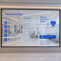 Pantalla LED Transparente de Gran Formato para Clínicas, División de Vidrio, Pantalla de Vidrio Completa para Ventanas
