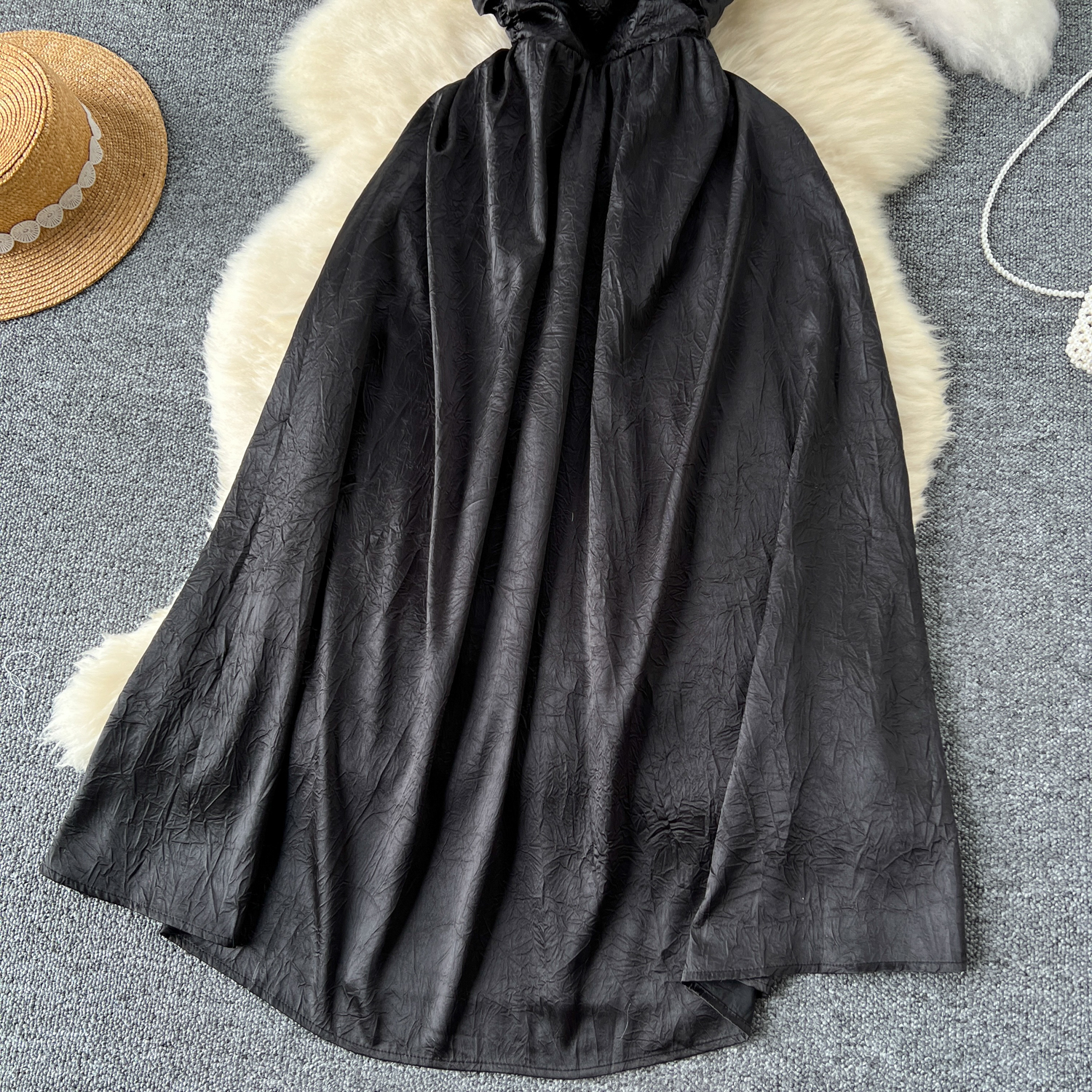 black flare sleeve dress Karen Kane 3/4 Sleeve Fit & Flare Dress in Black Medium