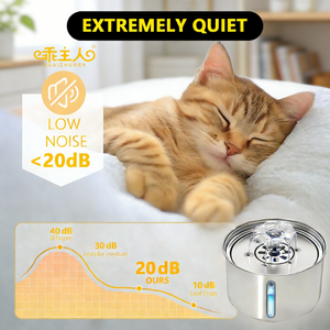 Edelstahl Haustier-Trinkbrunnen Automatischer Katzen-Trinkbrunnen OEM/ODM - Product Image 4