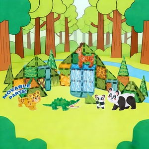 Nouveauté : <span class=keywords><strong>Puzzle</strong></span> magnétique <span class=keywords><strong>3D</strong></span> Animaux de la Forêt 7,5 cm – Jouets éducatifs STEM pour enfants – Tuiles magnétiques pour enfants - Product Image 1