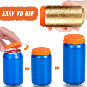 Fundas Protectoras de Silicona Reutilizables a Prueba de Fugas para Bebidas, Cerveza y Refrescos, Aptas para Latas de Refresco Estándar - Product Image 6