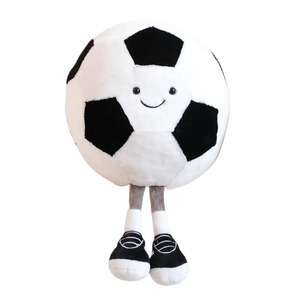 Peluches de football avec visage souriant le plus mignon, jouets en peluche de football avec jambes, cadeaux pour la Journée des enfants pour les petits garçons - Product Image 1