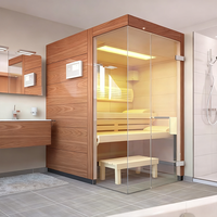 Sauna infrarouge intérieur en cèdre rouge canadien à faible EMF, cabine de spa à domicile pour 4-5 personnes, relaxation et récupération musculaire, norme américaine