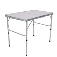 Haute qualité moderne hauteur réglable poignée de transport Portable pêche Camping randonnée en bois aluminium Table pliante pour événements