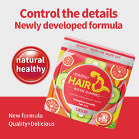 Gummies véganes au collagène, biotine et kératine pour la réduction de la perte de cheveux chez les adultes et les adolescents – Déconseillé aux femmes enceintes