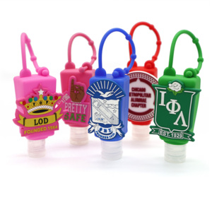Porte-clés désinfectant pour la fraternité PHI BETA SIGMA / Porte-désinfectant pour les mains en silicone violet grec avec flacon <span class=keywords><strong>vide</strong></span> - Product Image 2