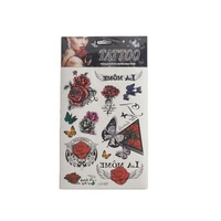 Autocollant de tatouage temporaire 3d fabricant en gros tatouage temporaire personnalisé Autocollants de visage de tatouage au henné