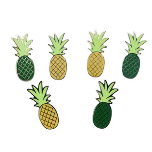 custom hot design pineapple metal badgelapel pin hard enamel
