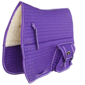 Almohadilla de fieltro de lana de calidad superior para silla de montar western, equipo para carreras de barriles con construcción duradera, protección de cuero aceitado y tecnología avanzada. - Product Image 1
