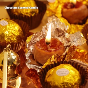 Bougie en cire de soja parfumée au chocolat <span class=keywords><strong>Ferrero</strong></span> faite à la main cadeau d'anniversaire moderne jouet artificiel à la mode pour la décoration de la maison transfrontalière - Product Image 1