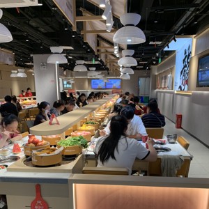 Bán Buôn Tùy Chỉnh Tốc Độ Có Thể Điều Chỉnh Sushi Train Và Băng Tải Sushi Bảng Với Sushi Băng Tải Vành Đai Cho Nhà Hàng - Product Image 5