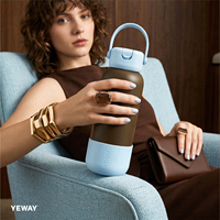 Bouteille d'eau sport isotherme YEWAY en acier inoxydable avec paille, double paroi sous vide, anti-fuite, pour la gym et le fitness, haute qualité